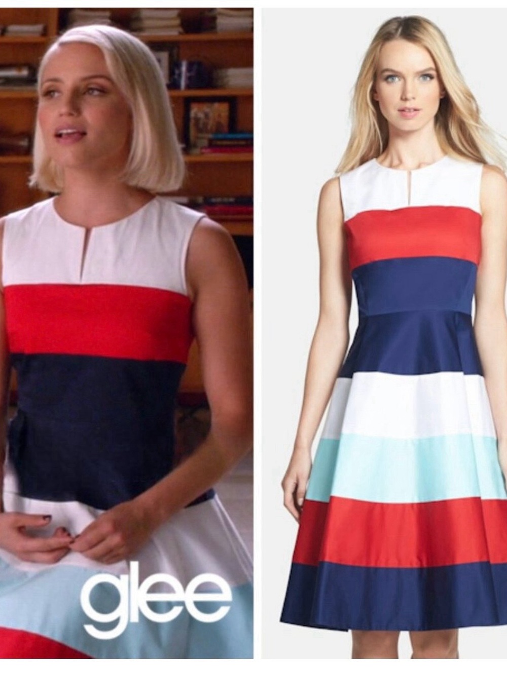 Kate Spade Corley Striped Colorblock Fit & Flare Dress
